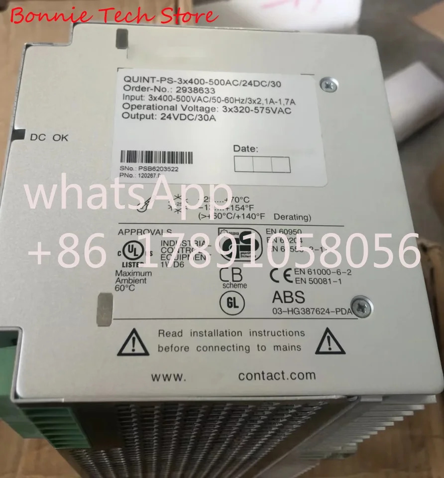 피닉스 전원공급장치 QUINT-PS-3X400-500AC 24DC 30 2938633