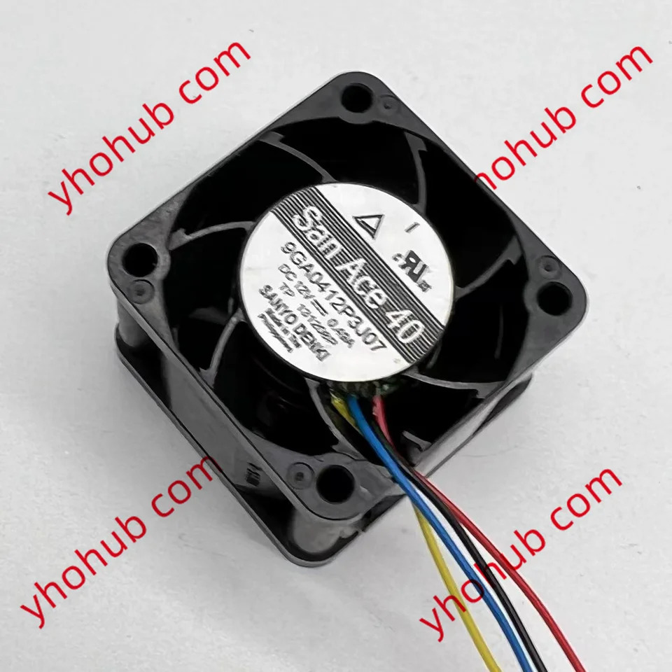 Sanyo-Denki 9GA0412P3J07 DC 12V 0.49A 4핀 서버 냉각팬