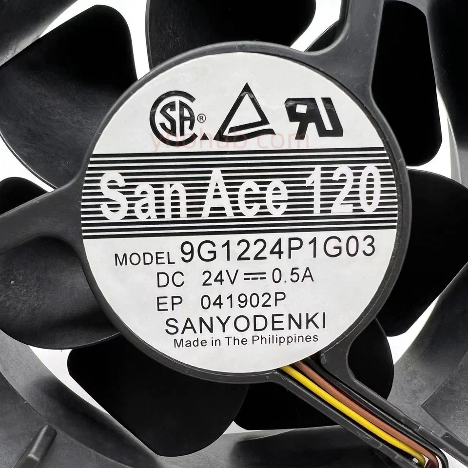 SANYO-Denki 9G1224P1G03 DC 24V 0.05A mm4핀 서버 냉각팬