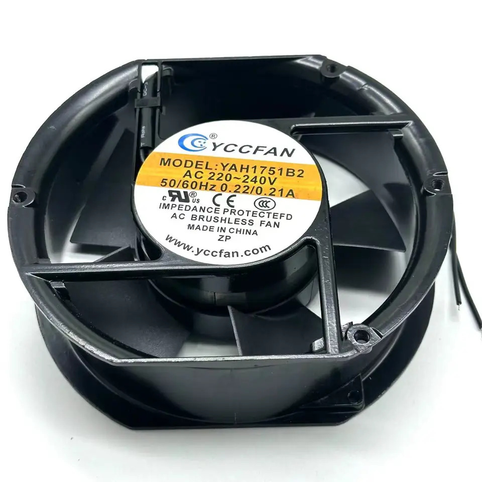 YCCFAN YAH1751B2 AC 220V 0.22A 172x150x51mm 2핀 서버 냉각팬