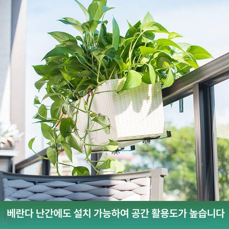 발코니 화분대 플라스틱 다층 화분선반 스탠드 랙 진열대 정리대 녹색 바닥 벽걸이 - 상세 이미지 3