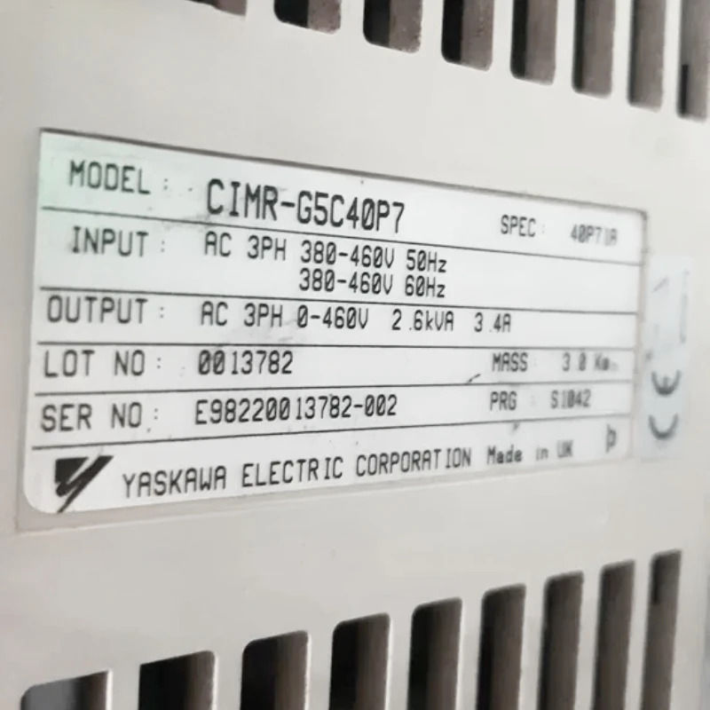 새 Yaskawa CIMR-G5C40P7 인버터 신속