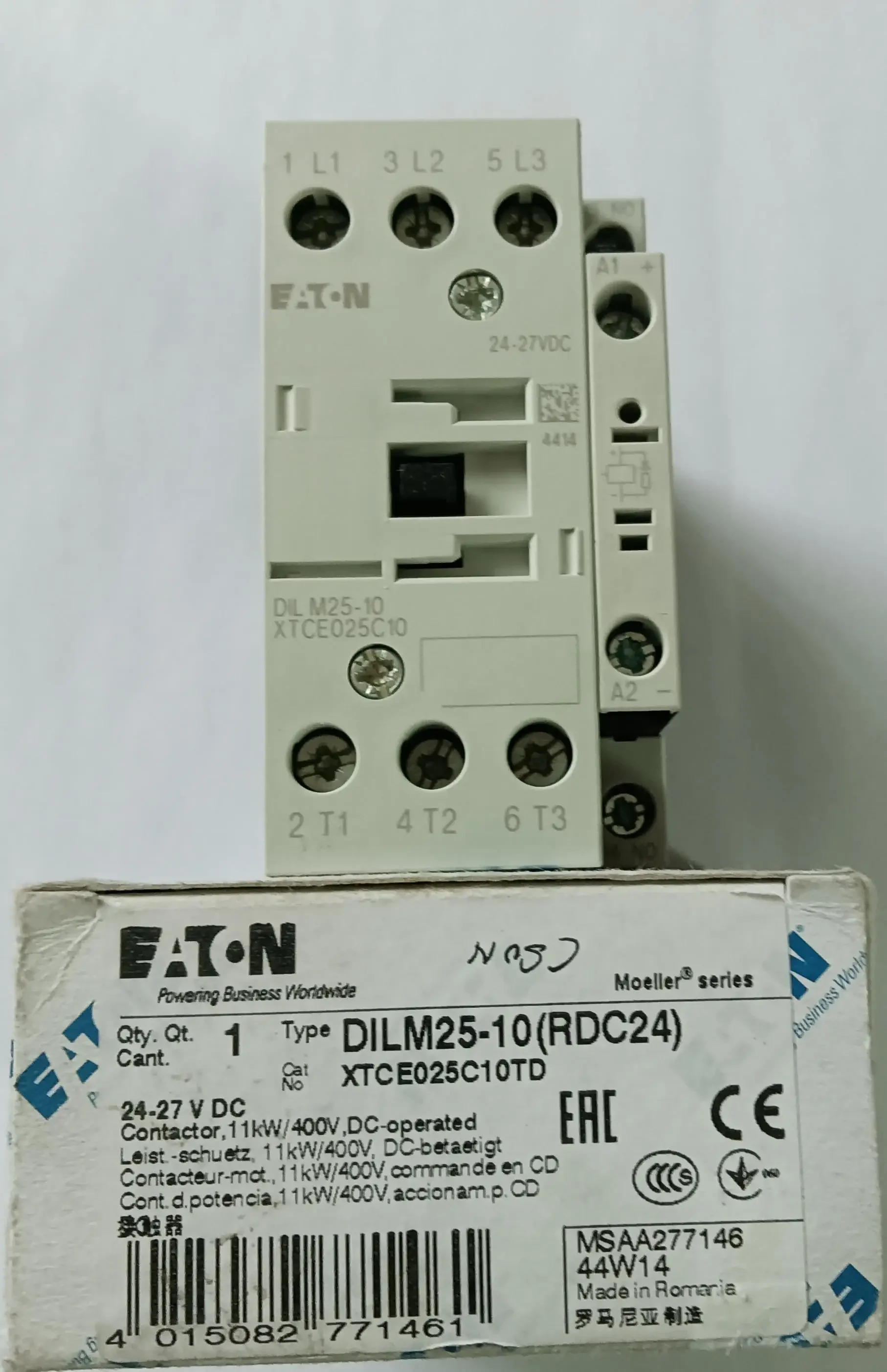 오리지널 소형 접촉기 DILM17-10C DILM25-10C DILM32-10C DILM38-10C