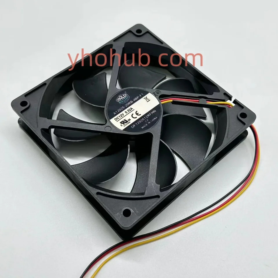 쿨러 마스터 A12025-20RB-4BP-F1 3 선 서버 냉각팬 DC 12V 0.32A 120x120x25mm