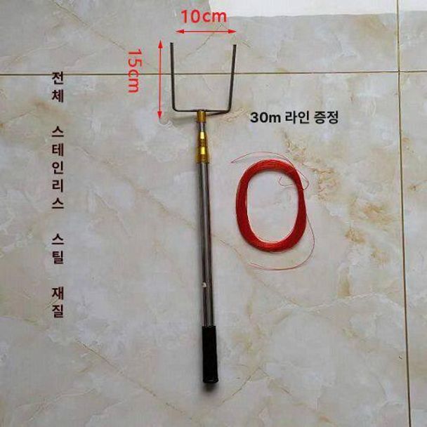 로프 장대 집게봉 표준형 막대 걸기 나무가지 로드 거치대 매달기 밧줄 텔레스코픽 - 상세 이미지 3