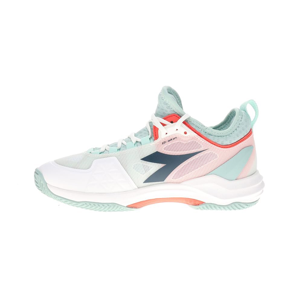 Diadora 여성용 스피드 블러시필드 플라이 4 테니스 신발 블루, 화이트 플러스 - 클레이 6.5 사이즈 M 스니커즈 - 상세 이미지 3