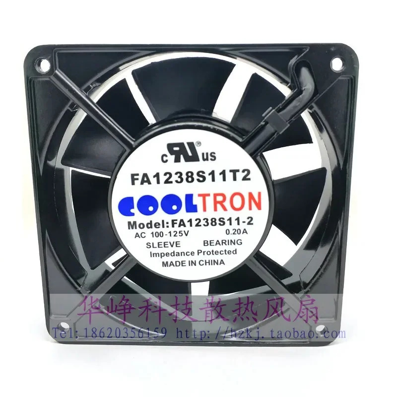 COOLTRON 서버 냉각팬 FA1238S11T2 AC 100-125V 0.20A mm