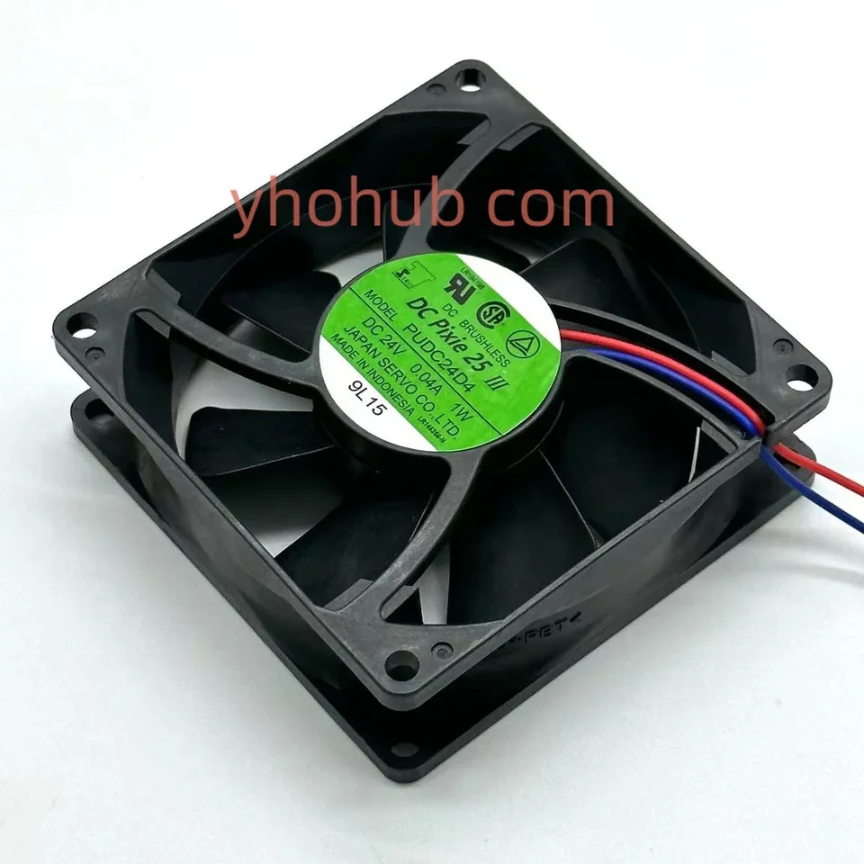 일본 서보 PUDC24D4 DC 24V 0.04A 1W mm 2 와이어 서버 냉각팬