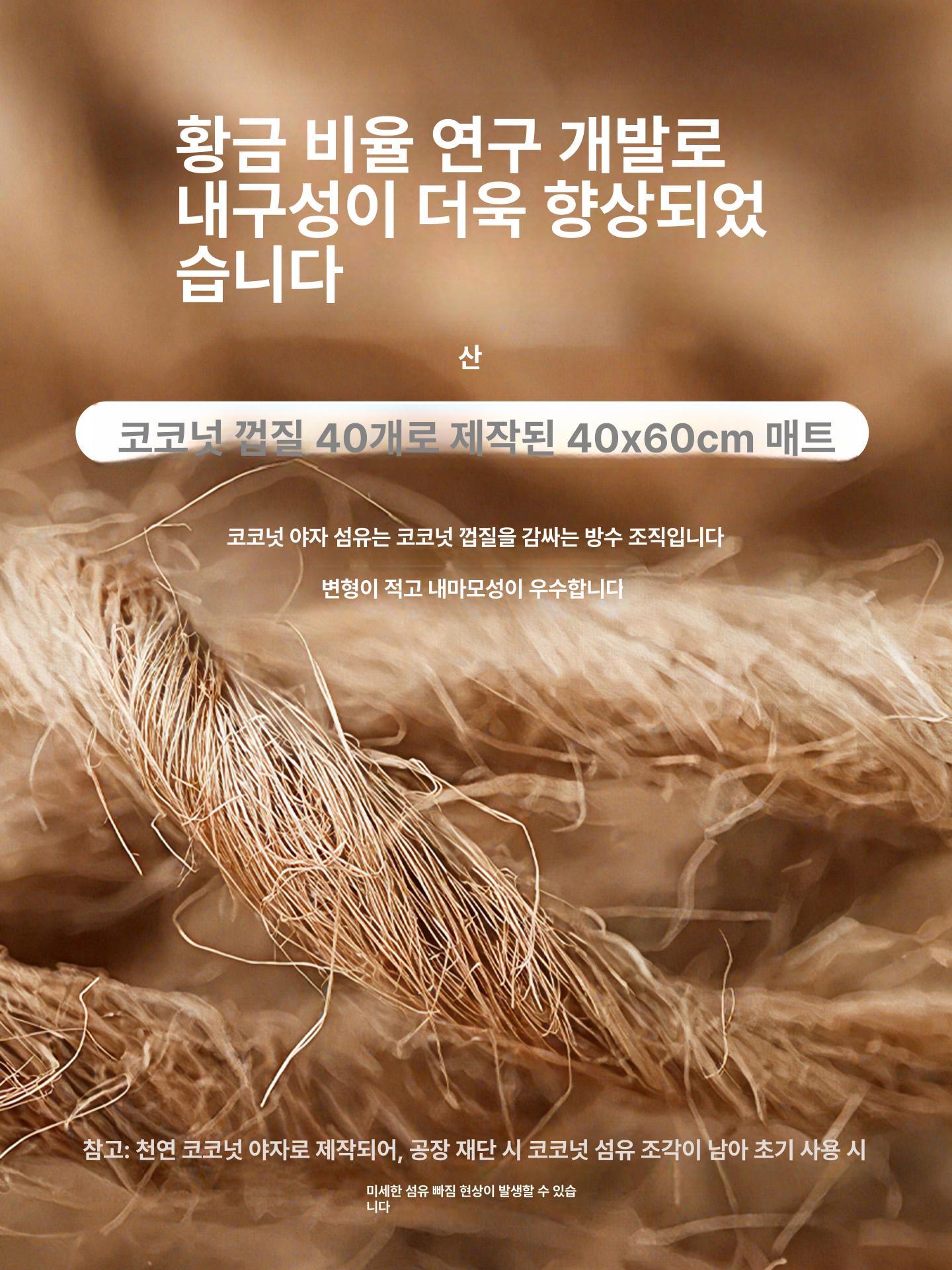 코코넛 러그 야외발매트 카펫 출입문 현관매트 미끄럼 논슬립 방지 웰컴 천연 카페트 - 상세 이미지 2