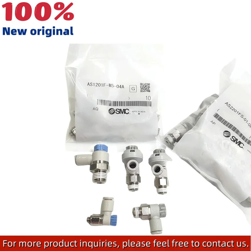 5PCS 실린더 공압 압력 속도 제어 밸브 AS3211F-03-06SA AS3211F-03-08SA AS3211F-03-10SA AS3211F-03-12SA