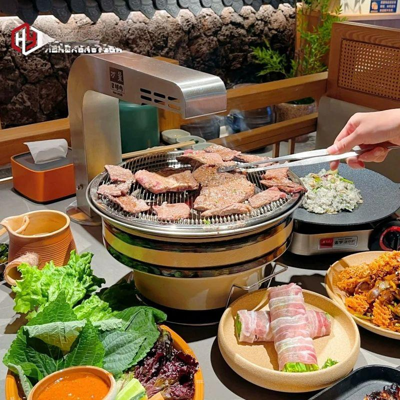 미니 화로대 그릴 휴대용 고체연료 개인화로 바베큐 캠핑 무쇠주물 야외 숯불구이 - 상세 이미지 2