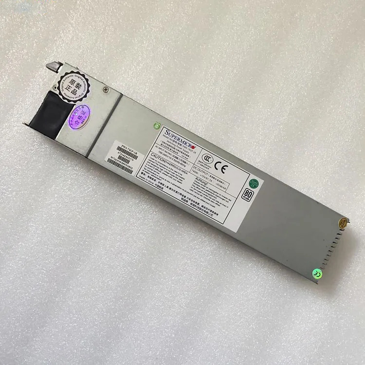 Supermicro PWS-741P-1R 740W 1U 80 플러스 플래티넘 이중화 단일 출력 전원공급장치 모듈