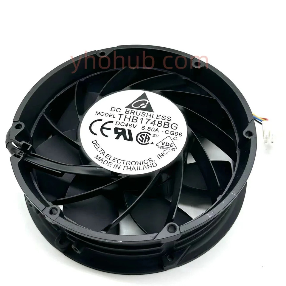 델타 전냉각팬 4 와이어 서버 THB1748BG CG98 DC 48V 5.8A 172x172x51mm