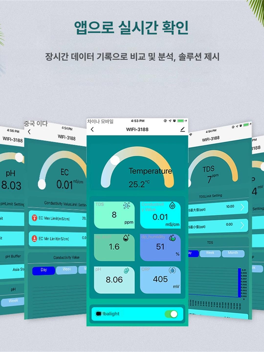 스마트 측정기 미터 정확한 테스트 테스터 디지털 수경 수영장 수처리 고기용 수족관 - 상세 이미지 5