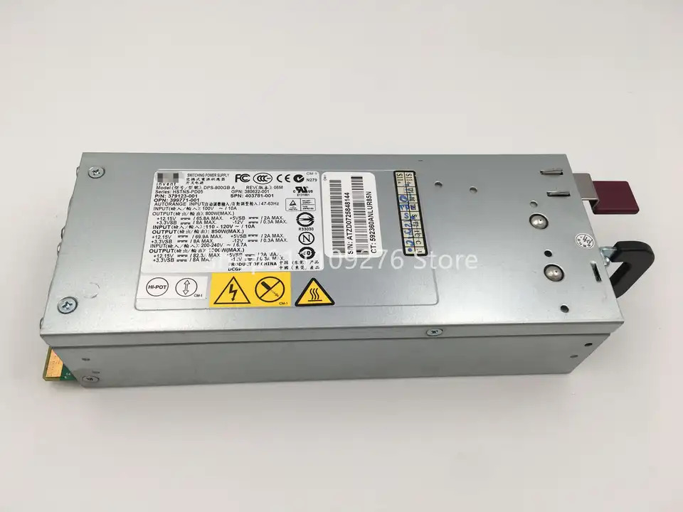 hp호환 DL380 385 G5 PSU 1000W 서버 전원공급장치 DPS-800GB A 379123-001 403781-001 HSTNS-PD05