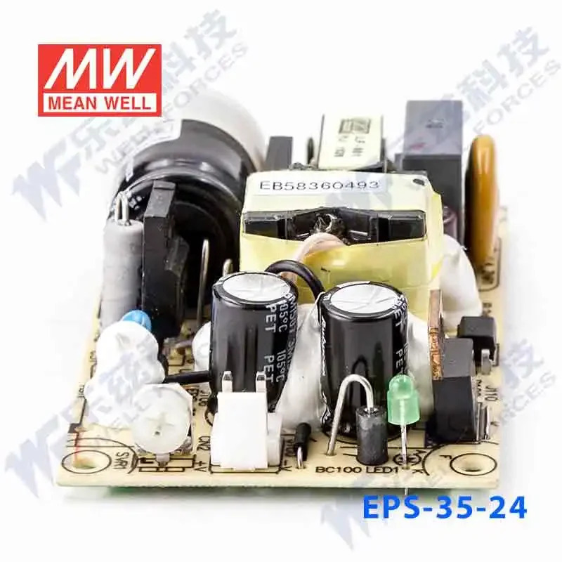 Mingwei EPS-35-24 전원공급장치 PCB 베어 보드 DC 스위치 전압 조정기 대만 24V 1.5A 기판 35W