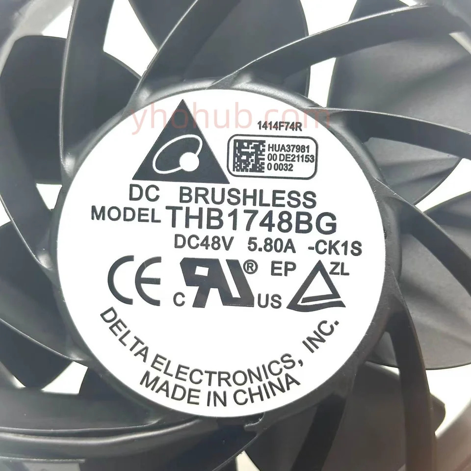 Delta Electronics THB1748BG 9L77 DC 48V 5.8A 172x172x51mm 4 선 서버 냉각팬