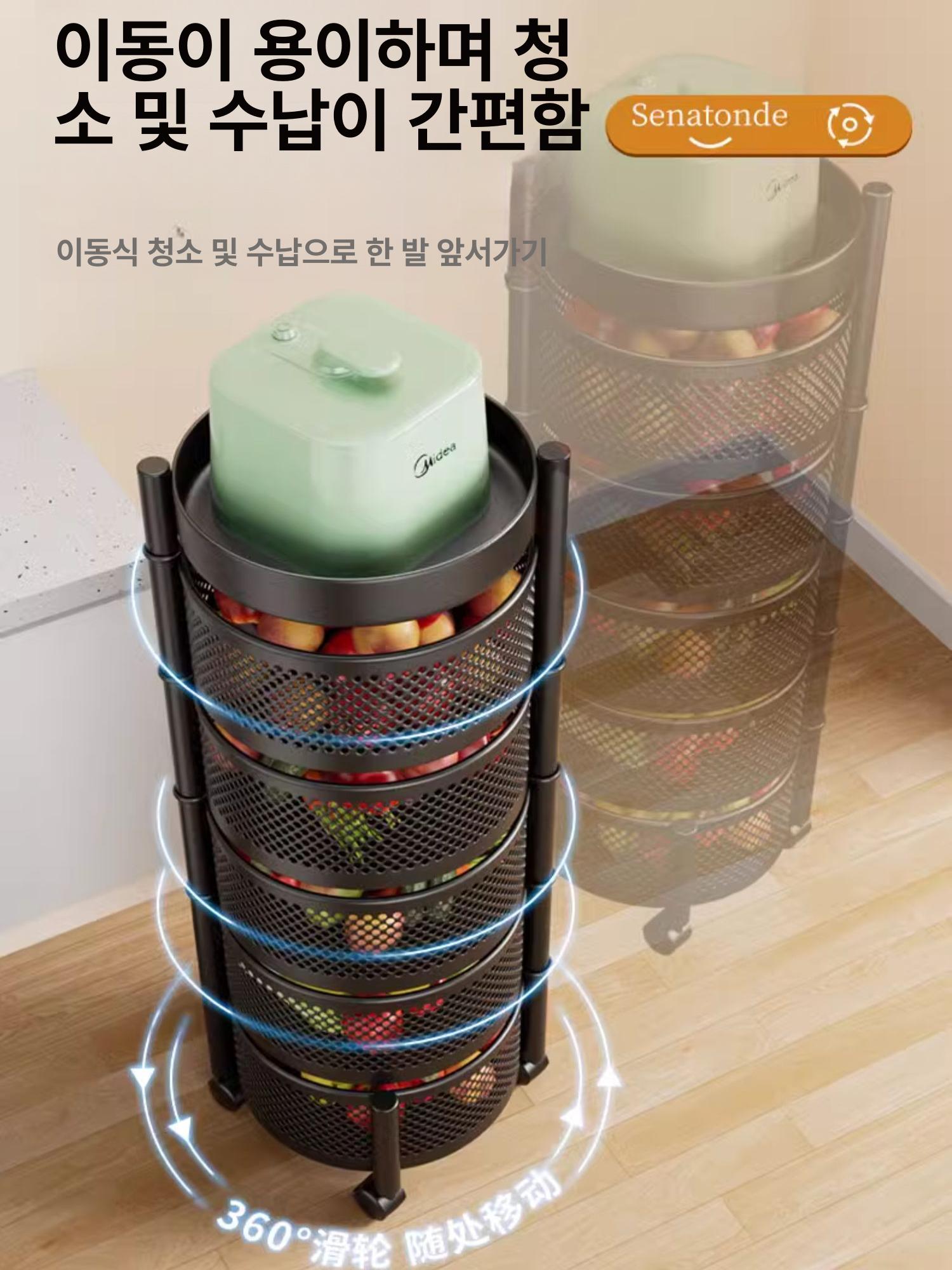 야채 양파보관함 과일 채소 정리대 업소용 철제수납함 바스켓 진열대 수납바구니 - 상세 이미지 5
