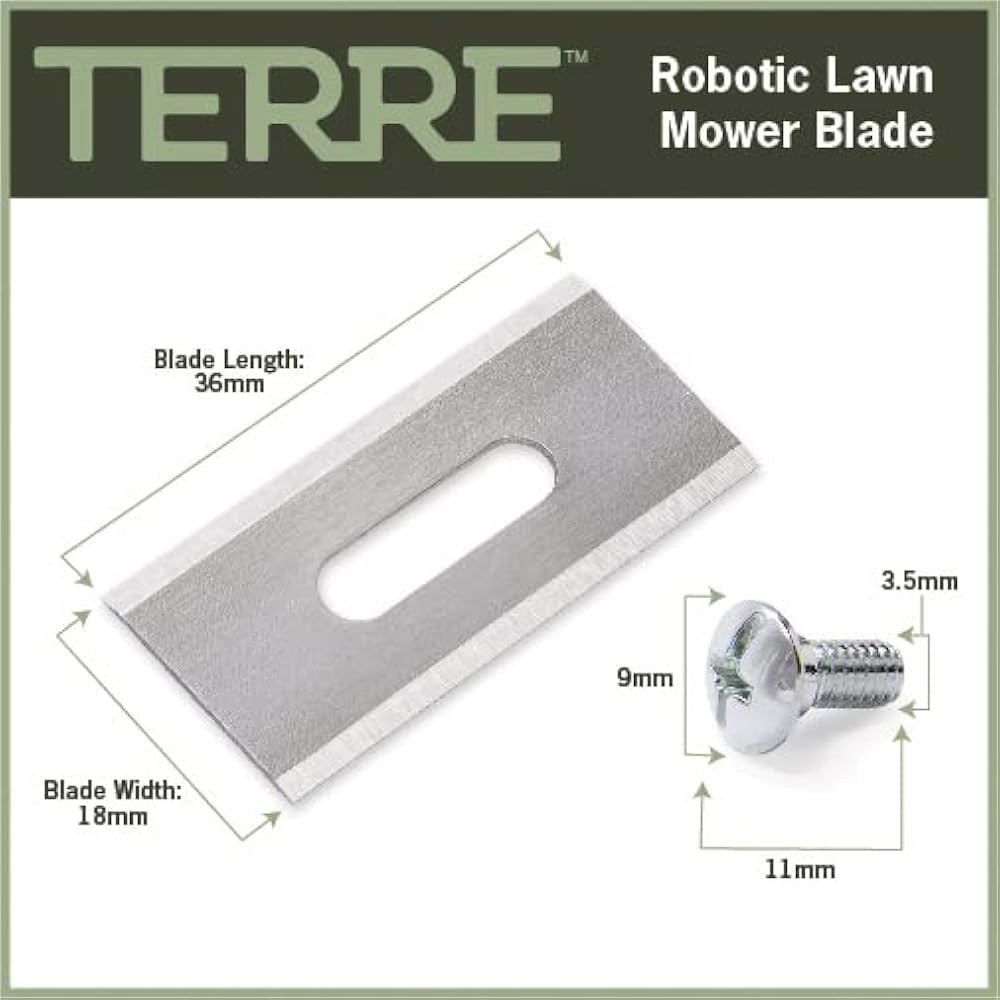 Terre Products, 30팩, 로봇 잔디깎이 교체 블레이드, S McCulloch Sileno, 호환 등과 ROB 시리즈 Husqvarna Gardena 가능 Automow - 상세 이미지 2