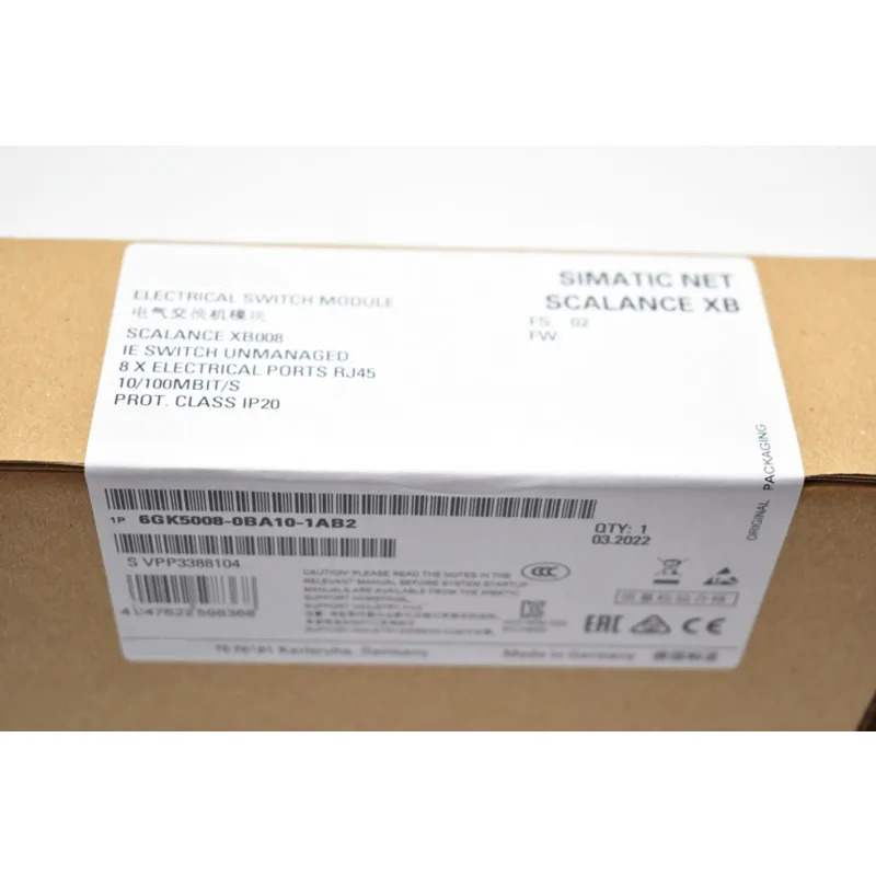 S7-1200 SIMATIC 6GK5008-0BA10-1AB2 PLC 이더넷 스위치 모듈 완전히 리퍼