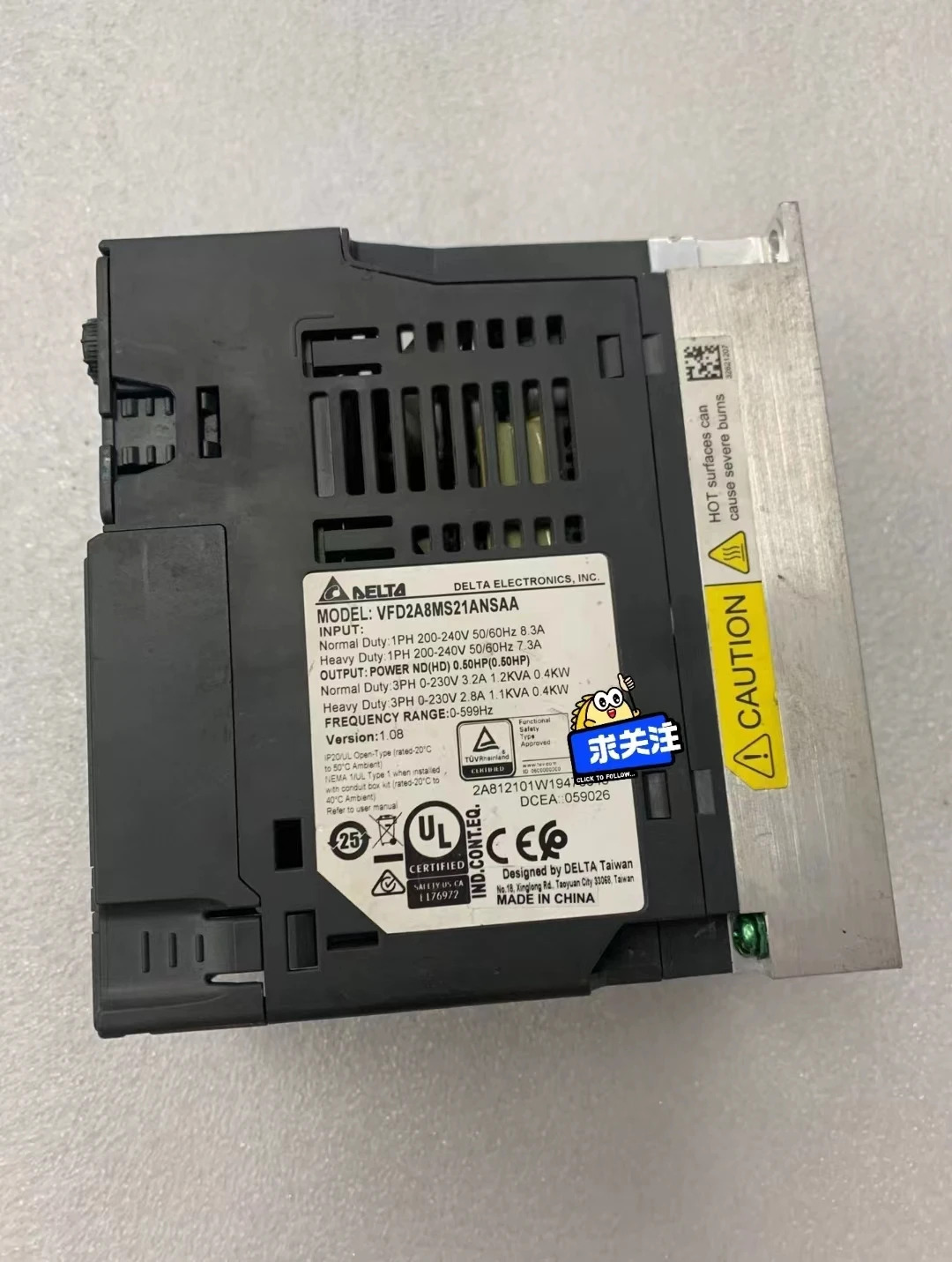 VFD2A8MS21ANSAA 사인버터 0.4kW 리퍼 기능 OK