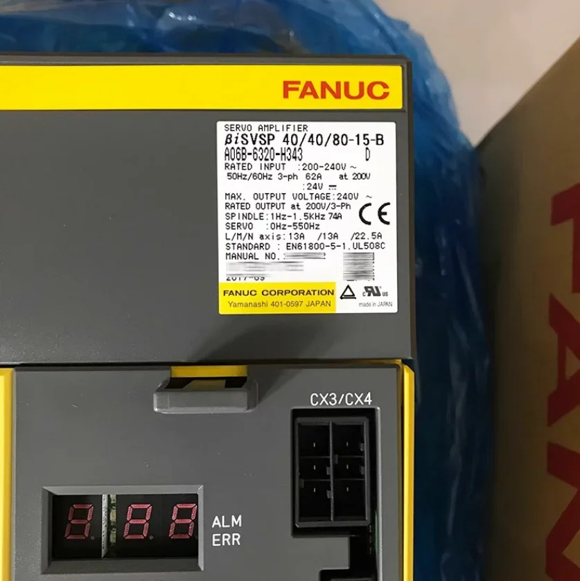 A06B-6320-H343 CNC 기계Fanuc 서보 드라이브 증폭기 모듈 리퍼 완료 신
