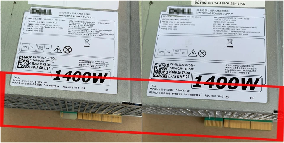 D1400EF-00 워크스테이션 전원공급장치 DELL T7820 T7920 1400W