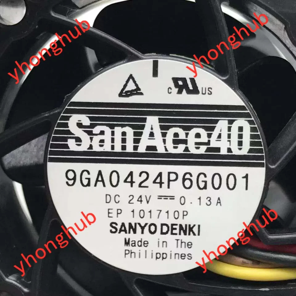 Sanyo Denki 서버 냉각팬 DC 24V 0.13A 40x4x20mm 9GA0424P6G001