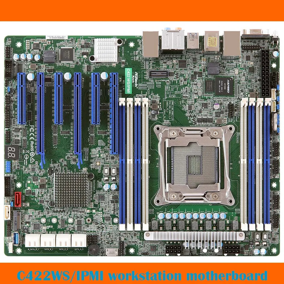 ASRock호환 워크스테이션 마더보드C422WS/IPMI 단일 CPU 슬롯 LGA2066 DDR4 Skylake-W