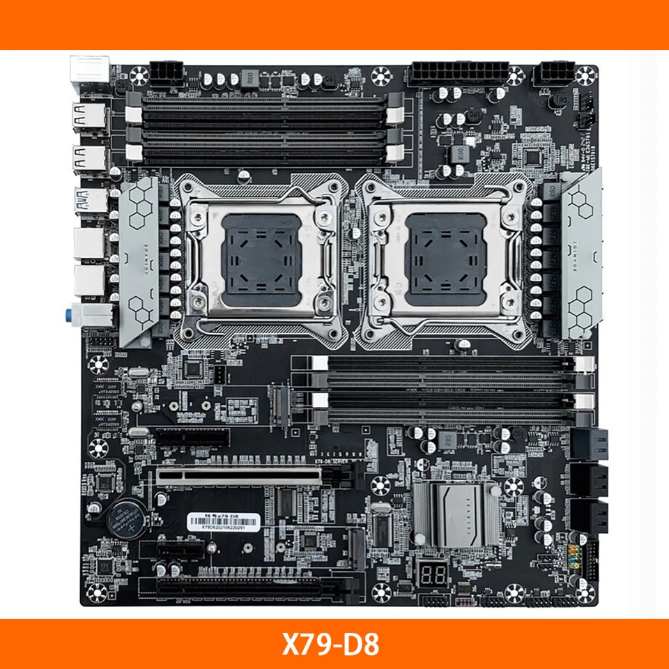 JGINYUE X79-D8 LGA 2011 DDR3 512GB PCI-E 3.0 E- 데스크탑 마더보드X79