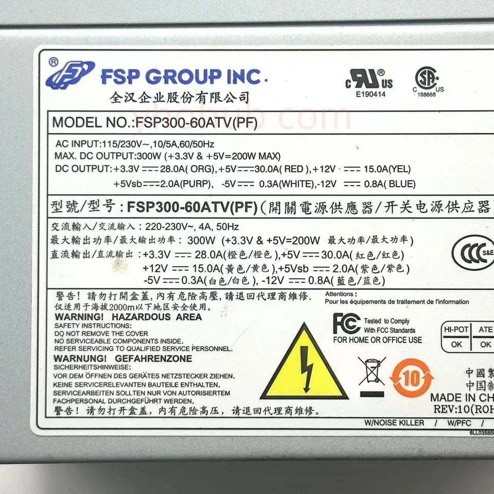 FSP 그룹 Inc FSP300-60ATV 서버 전원공급장치 300W P/N9PA3004122