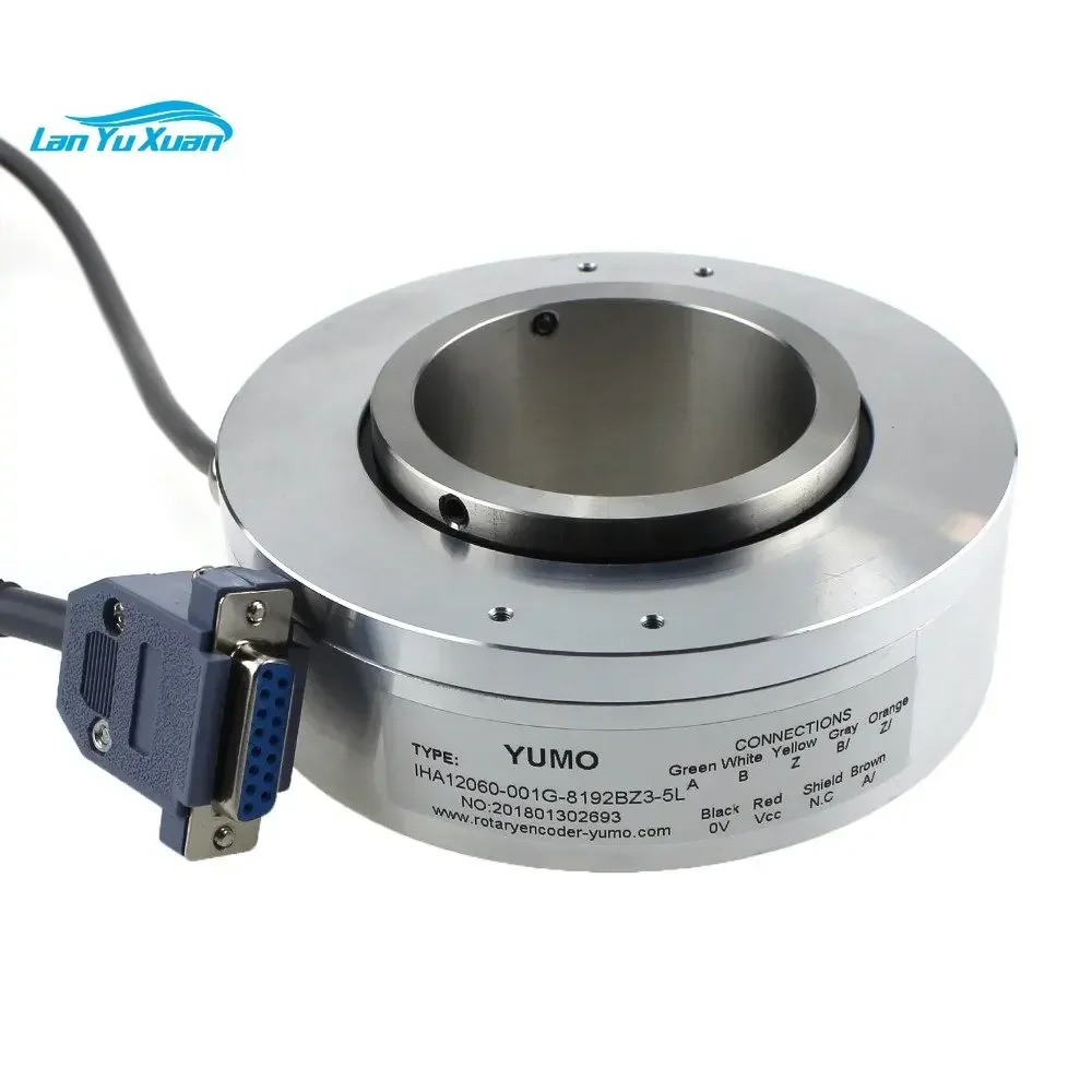 YUMO IHA12060-001G-8192BZL 5mm 회전식 인코더 스루 샤프트 15mm 20mm 25mm 360 ppr 1024ppr
