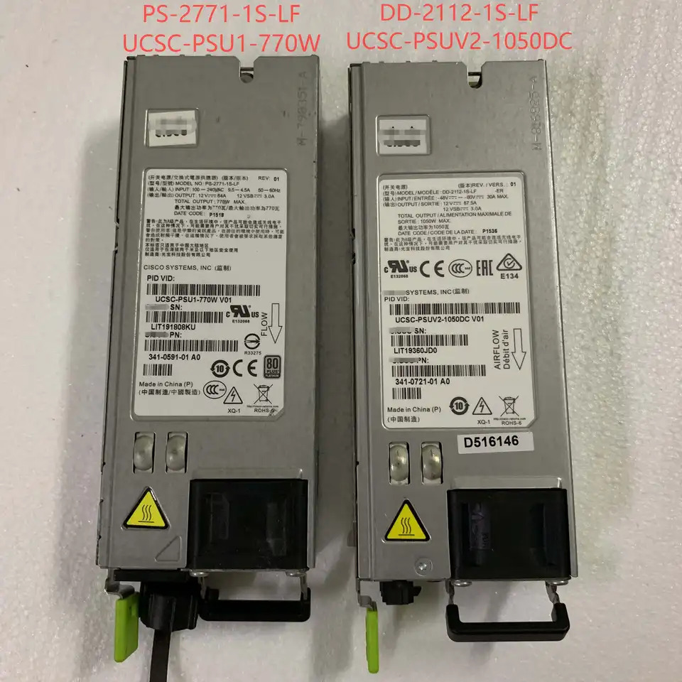시스코 서버 전원공급장치UCSC-PSU1-770W 700-014160-0000 PS-2771-1S-LF