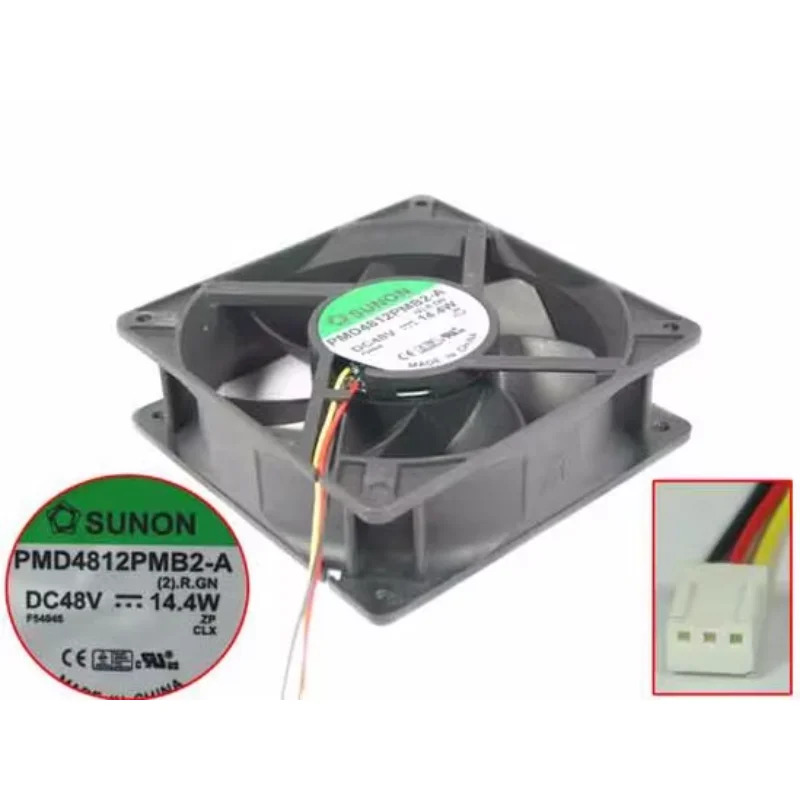 SUNON PMD4812PMB2-A 2.R.GN DC 3 선 서버 냉각팬 48V 14.4W mm