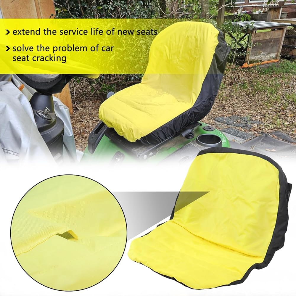 HNeekyr 교체 부품 LP92334 라이딩 잔디깎이 Deere 블랙, 호환 핏 John 커버, 범용 시트 및 게이터와 45.7cm(18인치), LP92334 - 상세 이미지 2