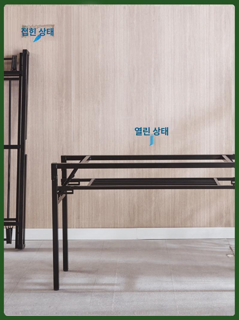 폴딩 접이식테이블다리 철제다리 프레임 밥상 받침대 가구다리 높이 책상다리 - 상세 이미지 3