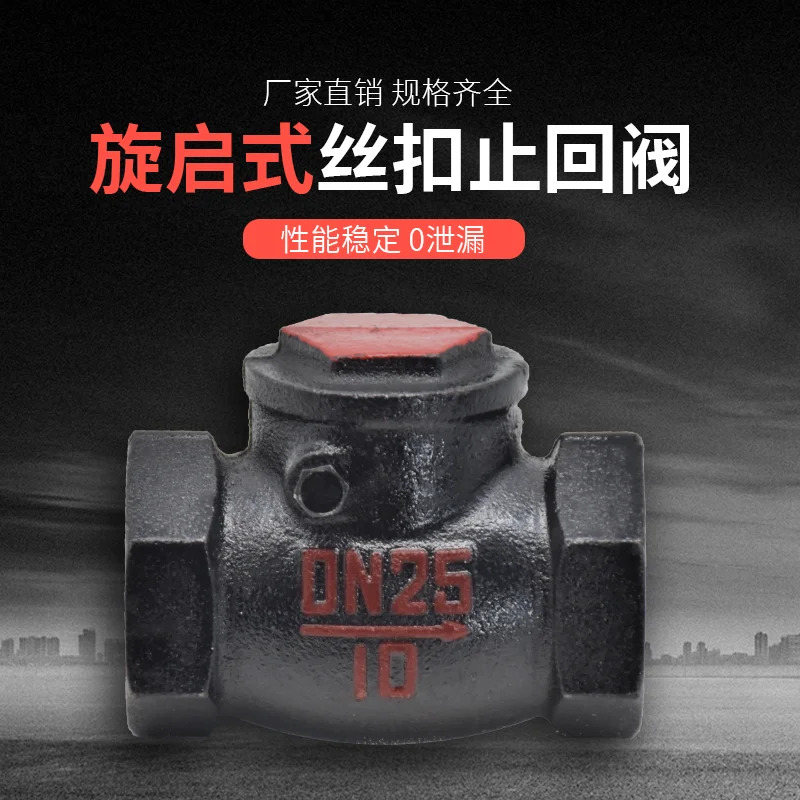 H14T-10 수직 수평 워터 펌프 배출 단일 체크밸브 DN 나사식 회전식 단방향 밸브
