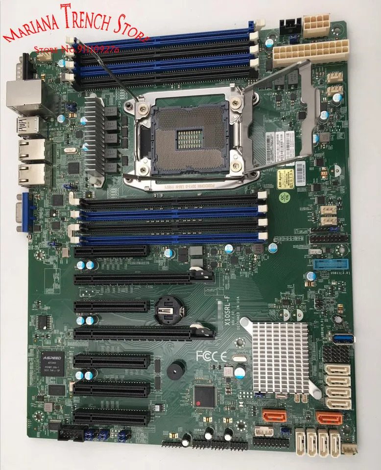 슈퍼마이크로 임베디드 마더보드X10SRL-F LGA2011 E5-1600/2600 V3/V4 패밀리 DDR4 ECC i210 듀얼 포트 GbE LAN 7 PCI-E 슬롯