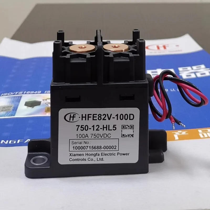 Hongfa 고전압 DC 릴레이 접촉기 HFE82V-100D 750-12 24-HL5 100A750VDC