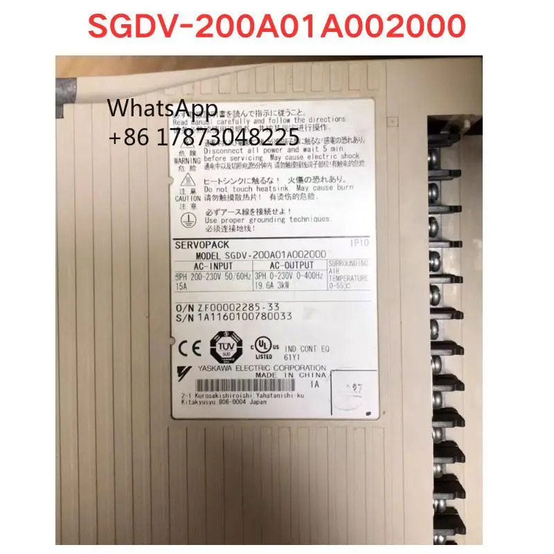 리퍼 SGDV-200A01A 002000 서보 드라이버 기능 OK