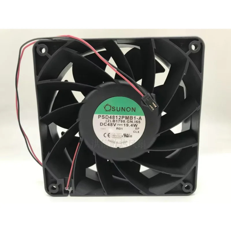 SUNON PSD4812PMB1-A 2 와이어 서버 냉각팬 DC 48V 19.4W mm