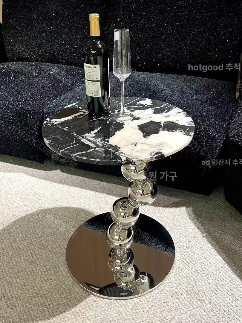 좌탁 디자인 투명테이블 인테리어 소파테이블 협탁 원형테이블 원형티테이블 좌식식탁 - 상품 이미지