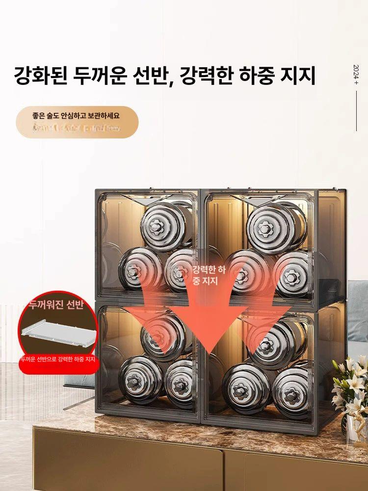 진열장 보관함 술장식장 쇼케이스 양주장식장 선반 코너 거치대 위스키장식장 정리함 - 상세 이미지 2