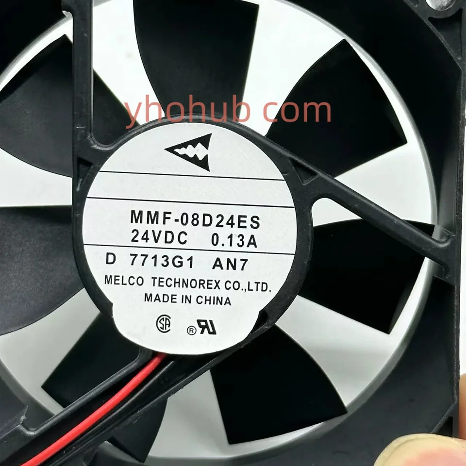 Melco MMF-08D24ES 2핀 서버 냉각팬 DC 24V 0.13A mm