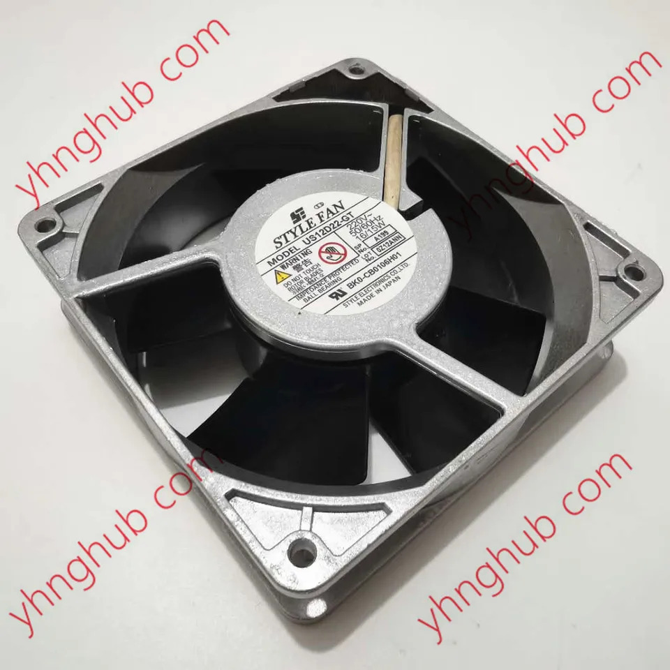 스타일 팬 US12D22- AC 220V 16W mm 2핀 서버 냉각팬