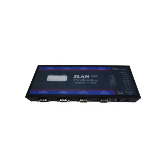 산업다직렬 장치 서버 스위치 8 포트 RS232 RS485-이더넷 컨버터 ZLAN5800