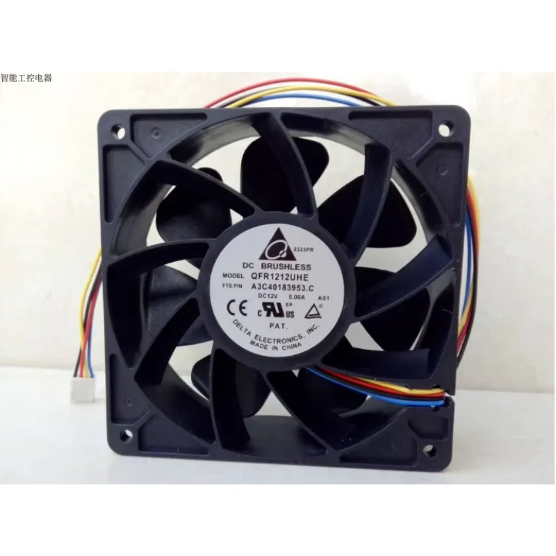 델타 전QFR1212UHE A01 DC 12V 5.00A mm 4 와이어 서버 냉각팬