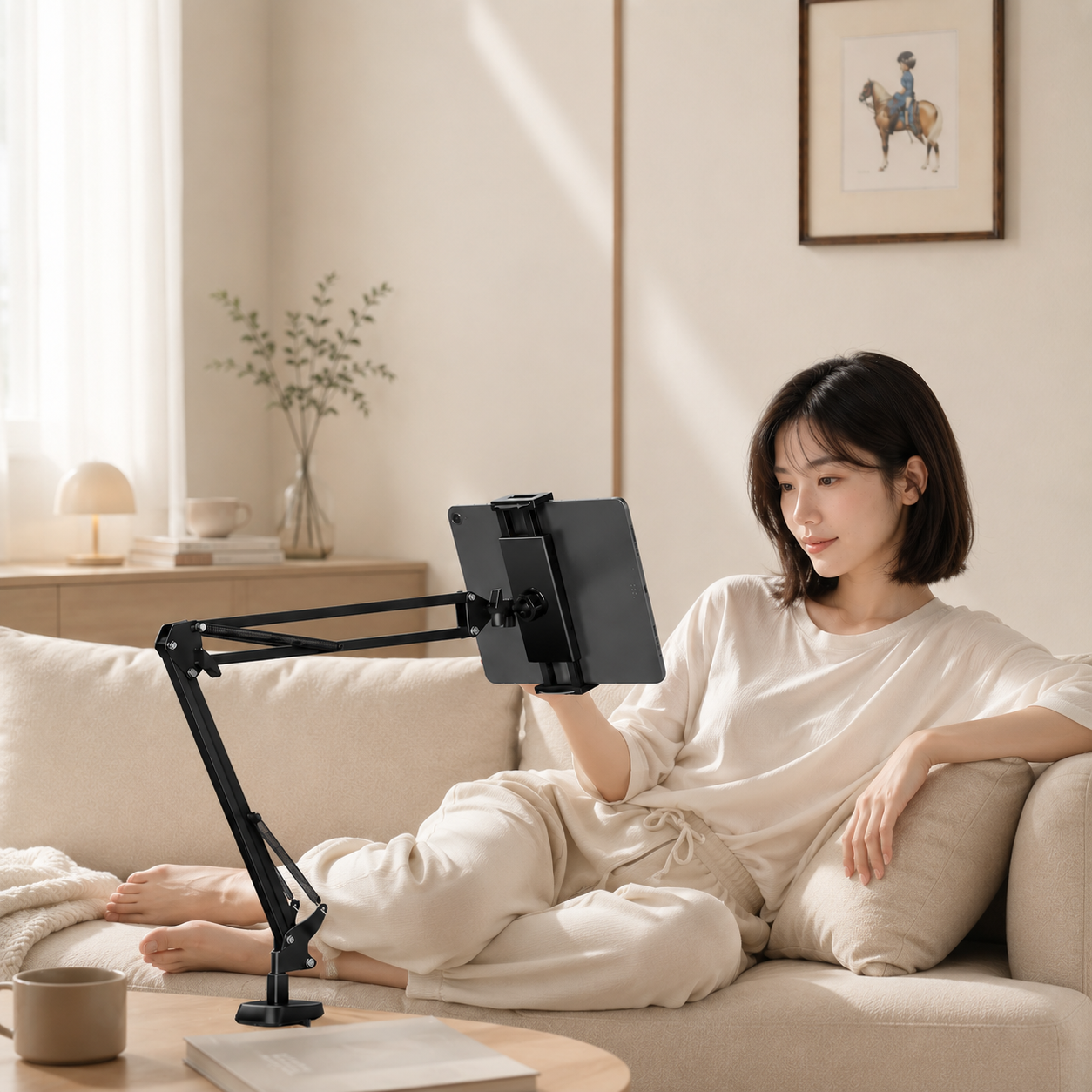 바라보고 침대 자바라 태블릿 휴대폰 집게형 거치대 - 상세 이미지 4