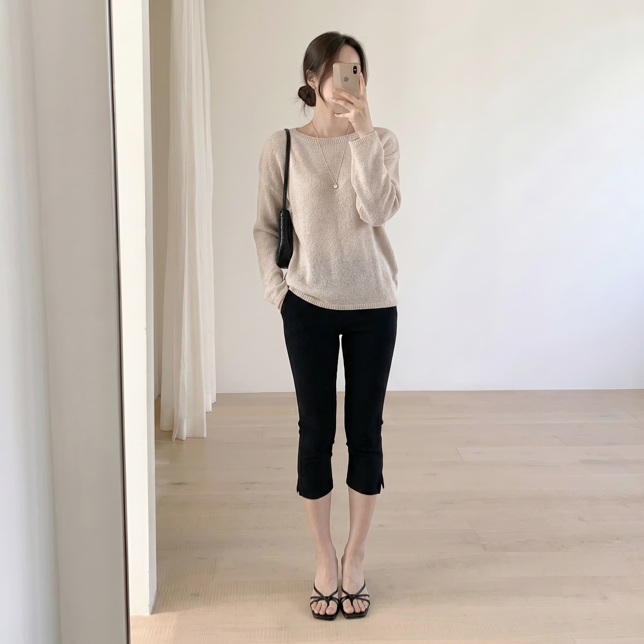 여름긴팔니트 부클니트 여름스웨터 - 상세 이미지 3