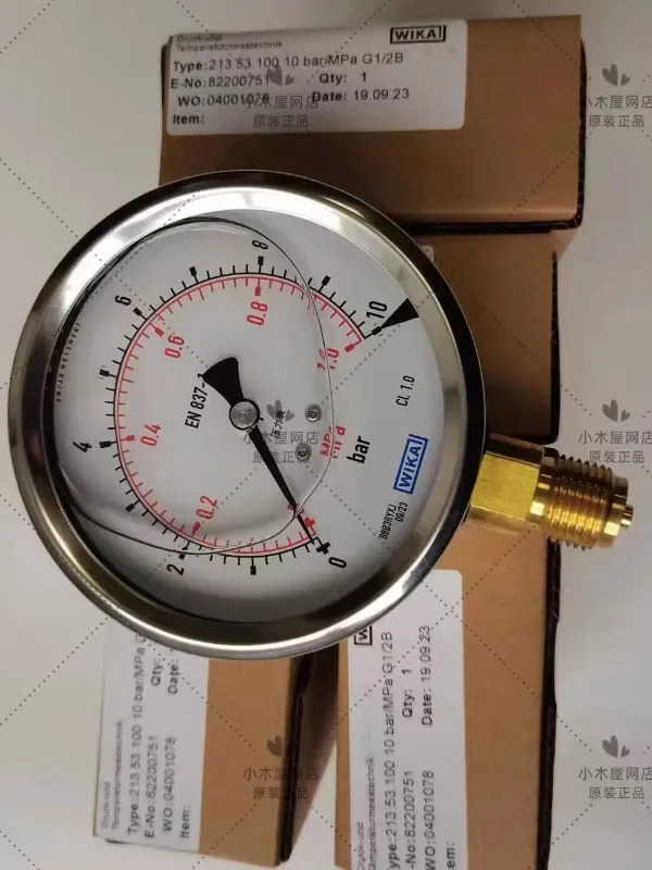 Wika 압력 게이지 213.53.100 0-10bar/MPA 방사형 G1/2 직경 100mm
